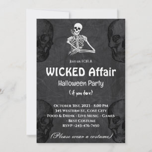 Wicked Affair Halloween Party Invitation