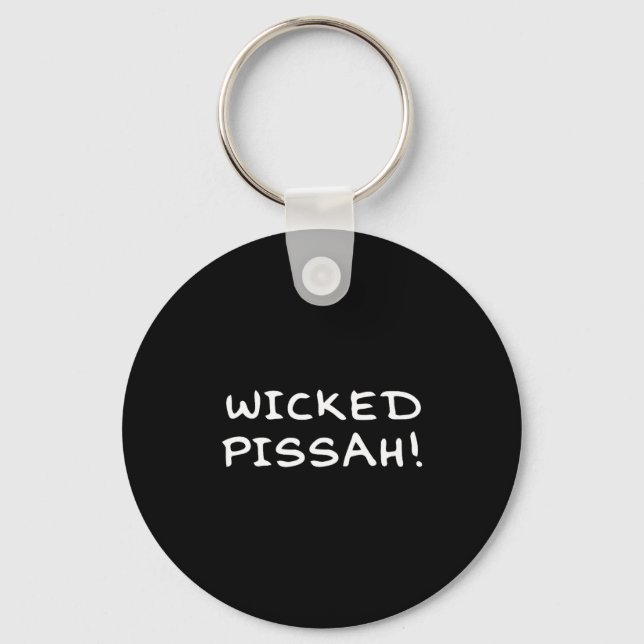 Wicked Ah! Funny Awesome Er New England  Key Ring (Front)
