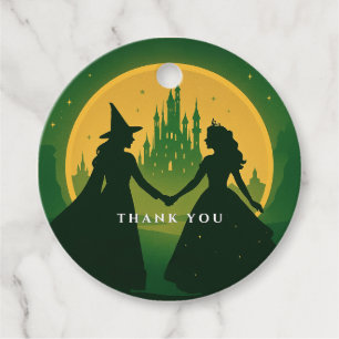 Wicked Baby Shower Favor Tags - Elphaba & Glinda