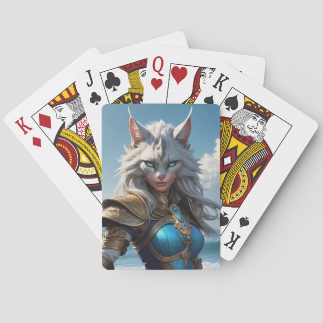 Wicked Blue Eyed Cat Playing Cards (Back)