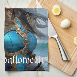 Wicked Blue Eyed Cat Tea Towel