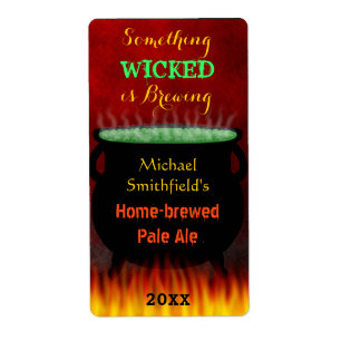 Wicked Brew Halloween Cauldron with Fire Beer