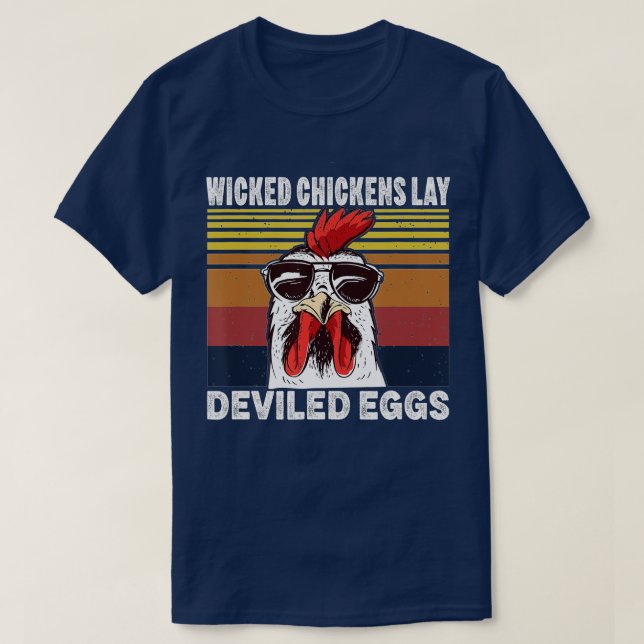 Wicked Chickens Lay Deviled Eggs Costume Halloween T-Shirt (Design Front)
