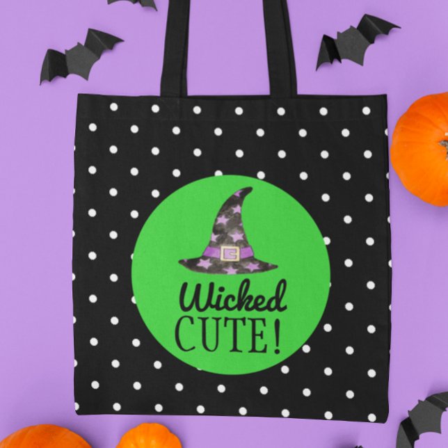 Wicked Cute Black and Green Halloween Tote (Creator Uploaded)