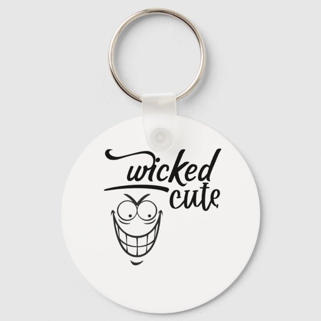 wicked cute design  key ring (Front)