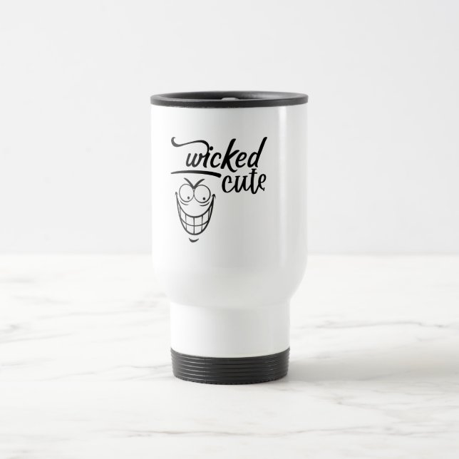 wicked cute design  travel mug (Center)