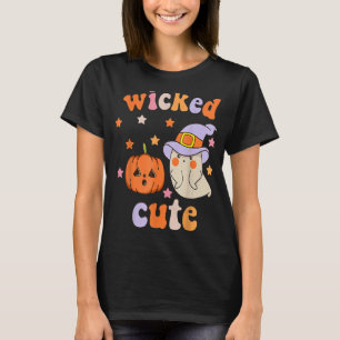Wicked Cute Halloween Ghost Groovy Spooky Witch T-Shirt