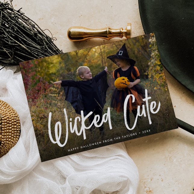 Wicked Cute Halloween Photo Card (Creator Uploaded)