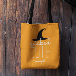 Wicked Cute Personalized Halloween Tote Bag