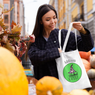 Wicked Cute Personalized Halloween Tote Bag