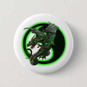 Wicked Dragon Design 6 Cm Round Badge