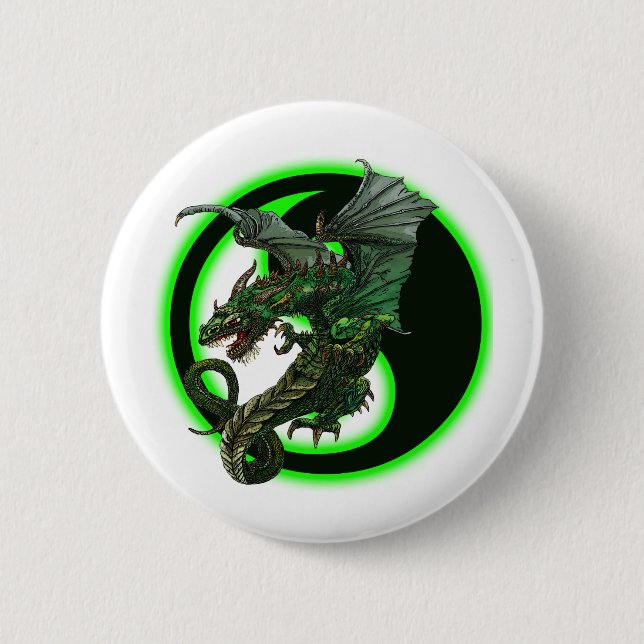 Wicked Dragon Design 6 Cm Round Badge (Front)