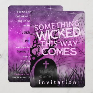 Wicked Fun Gothic Halloween Dark Arts theme Invitation