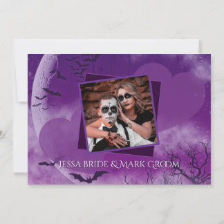 Wicked Fun Halloween Love Moon Save the Date Photo