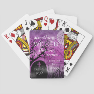 Wicked Fun Halloween Wedding Custom Playing Cards