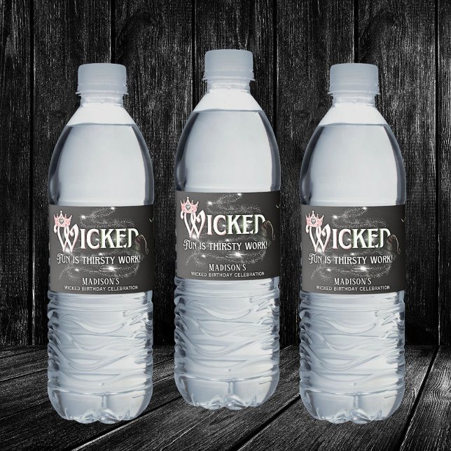 Wicked Fun Is Thirsty Work Water Bottle Label (Creator Uploaded)