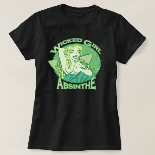 Wicked Girl Absinthe T-Shirt (Design Front)
