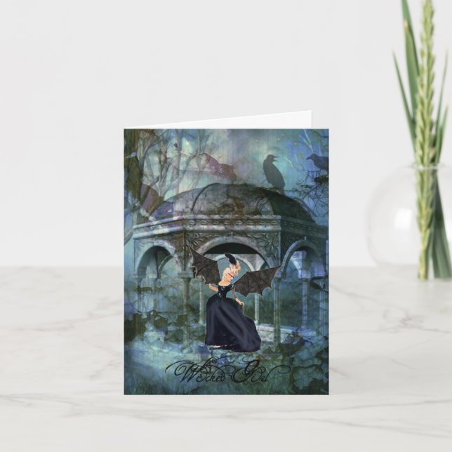 Wicked Girl Halloween Card (Front)