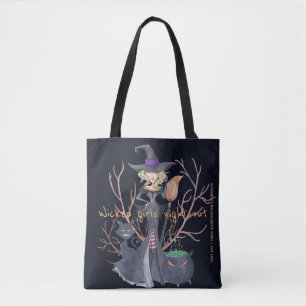 Wicked girls night out witch bachelorette party tote bag