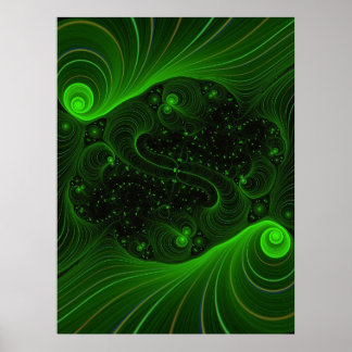 Wicked Glow Fractal 12 Poster