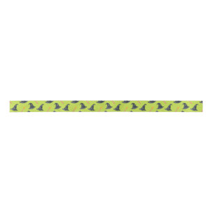 Wicked Good Pink & Green Witchy Satin Ribbon