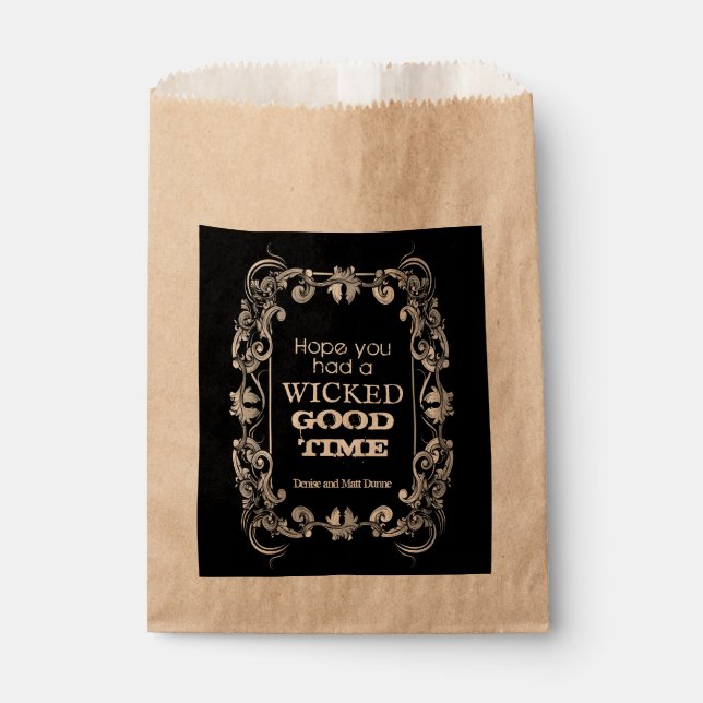 Wicked Good Time Halloween Treats Favour Bags (Front)