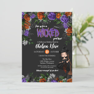 Wicked Good Time Teen or Adult Halloween Birthday Invitation