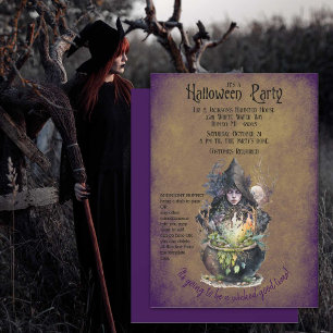 Wicked Good Witch Halloween Party Invitation