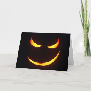 Wicked Grin Halloween Pumpkin Greeting Card