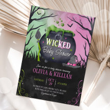 Wicked Halloween Baby Shower Invitation