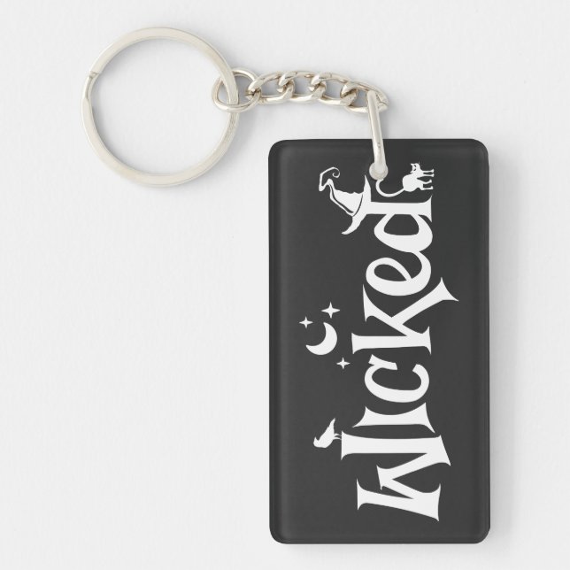 Wicked Halloween Funny Witch  Key Ring (Front)