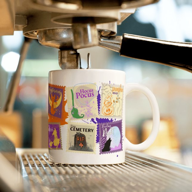 Wicked Halloween Stamp Collections Multi-coloured  Two-Tone Coffee Mug (Creator Uploaded)