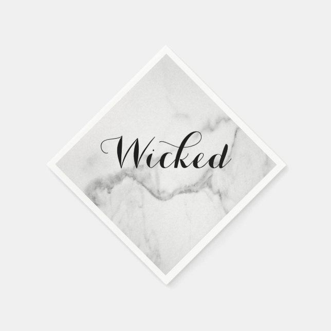 Wicked in Marble Halloween Napkin (Corner)