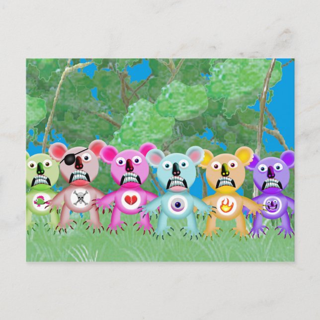 WICKED KOALAS POSTCARD (Front)