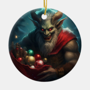 Wicked Krampus  Ceramic Tree Decoration