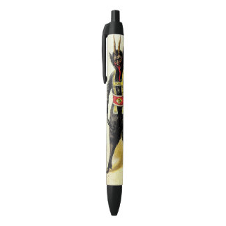 Wicked Krampus Scary Demon Holiday Christmas Xmas Black Ink Pen
