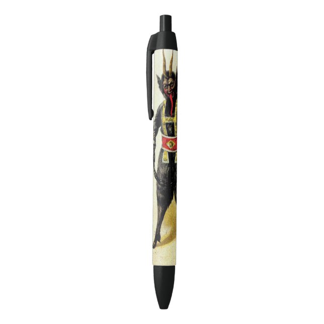 Wicked Krampus Scary Demon Holiday Christmas Xmas Black Ink Pen (Top (Vertical))