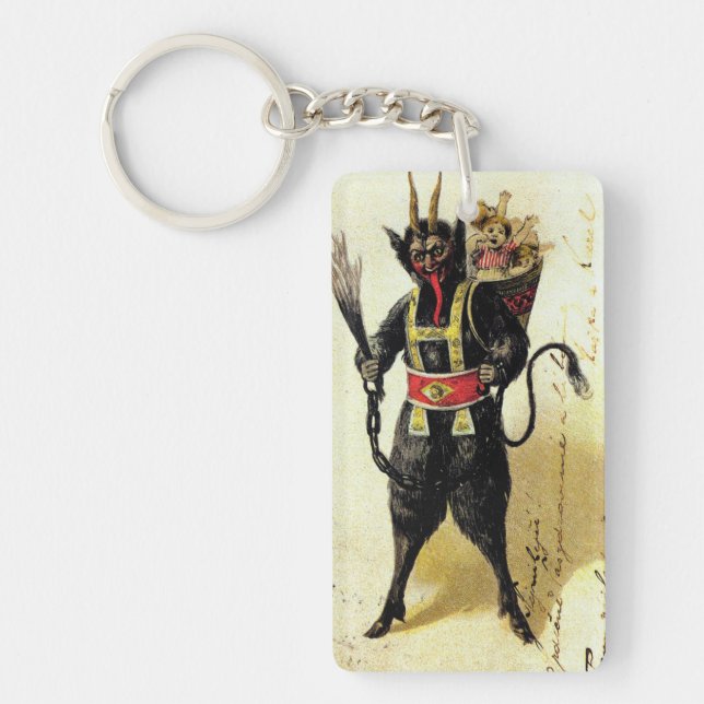 Wicked Krampus Scary Demon Holiday Christmas Xmas Key Ring (Front)