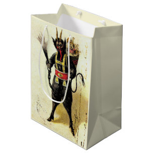 Wicked Krampus Scary Demon Holiday Christmas Xmas Medium Gift Bag