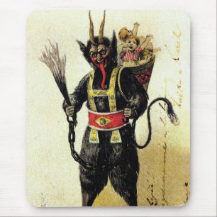 Wicked Krampus Scary Demon Holiday Christmas Xmas Mouse Mat