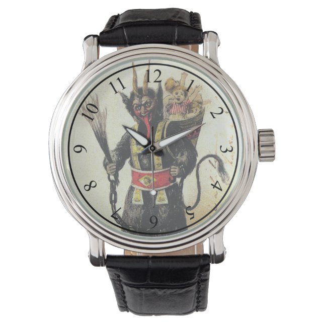Wicked Krampus Scary Demon Holiday Christmas Xmas Watch (Front)