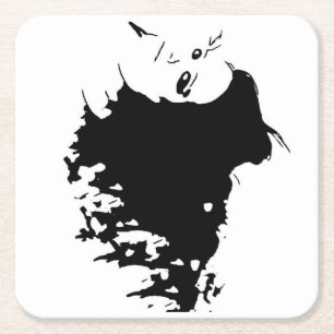Wicked Mane Square Paper Coaster