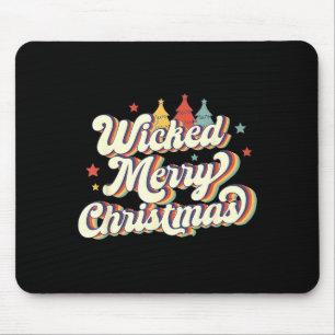 Wicked Merry Christmas Retro Groovy New England Xm Mouse Mat