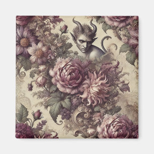 Wicked Plum Petals – Gothic Floral Design Magnet
