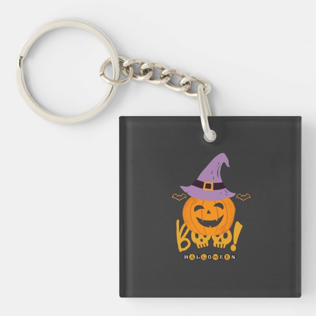 Wicked Pumpkin Key Ring (Front)