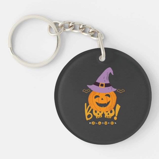 Wicked Pumpkin Key Ring (Front)
