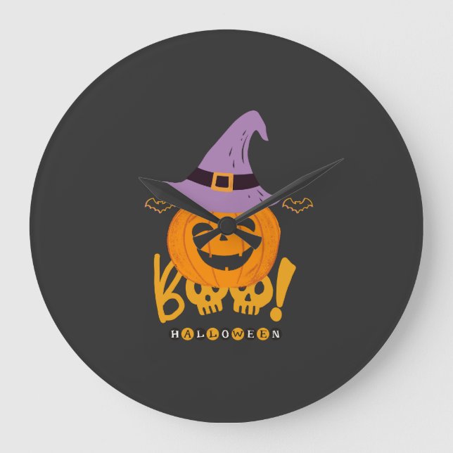 Wicked Pumpkin Large Clock (Front)