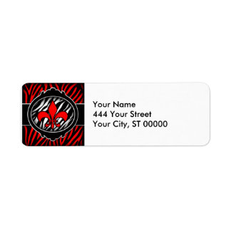 wicked red zebra fleur de lis symbol