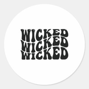 Wicked Thankful Thanksgiving Fall Autumn Classic Round Sticker