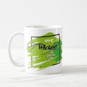 Wicked the warning label personalised coffee cup